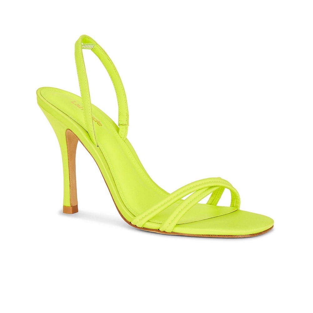 Larroude Annie heel color: Lemon size 8